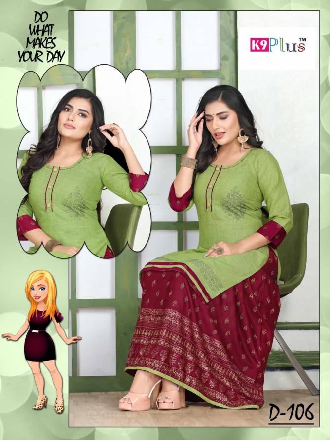 K9Plus Good Morning Fancy Ethnic Wear Rayon Kurti With Skirt Collection